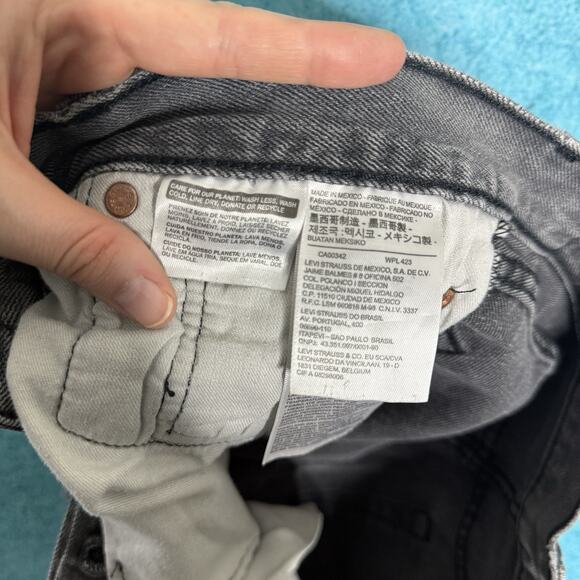 Levi’s 501 Men’s Jeans 34x30 Gray Straight Leg Button Fly Denim Fits 32x25.5 - Picture 12 of 16